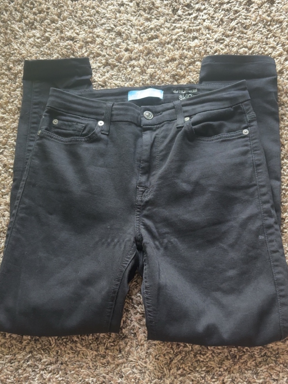 7 for all Mankind Black Women's Skinny Jeans